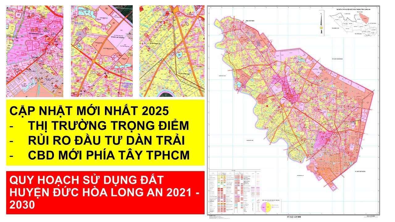 CẬP NHẬT MỚI NHẤT QUY HOẠCH SỬ DỤNG ĐẤT HUYỆN ĐỨC HÒA 2021 - 2030