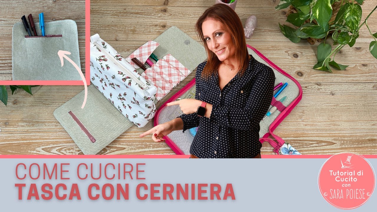 Come cucire tasca con cerniera | tutorial cucito creativo con Sara Poiese
