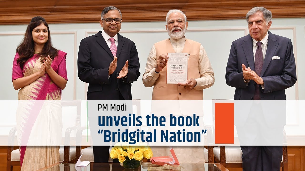 PM Modi unveils the book “Bridgital Nation”