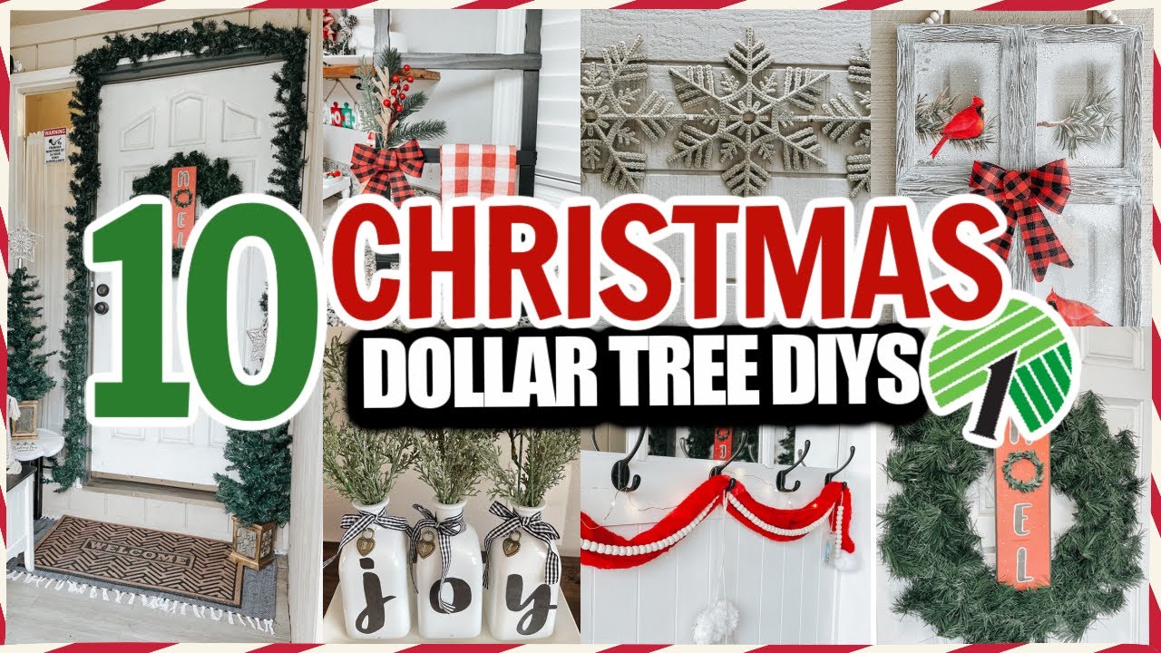 10 GENIUS Dollar Tree Christmas DIY Ideas for 2021! Quick and cheap DIY Dollar Decor