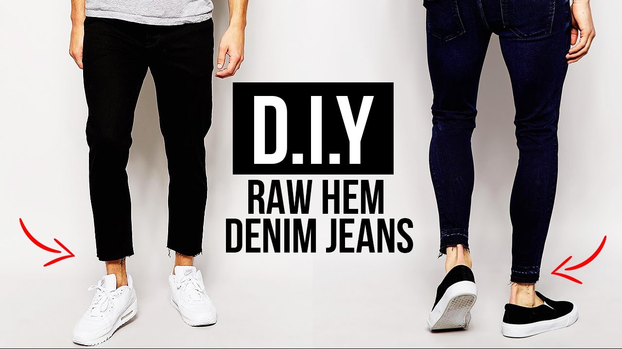 КАК СДЕЛАТЬ: ДЖИНСЫ С НЕОБРАБОТАННЫМ ПОДОРОГОМ (УКРОЩЕННЫЕ ДЖИНСЫ) РУКОВОДСТВО ПО ДЕЛИКЕ | JAIRWOO