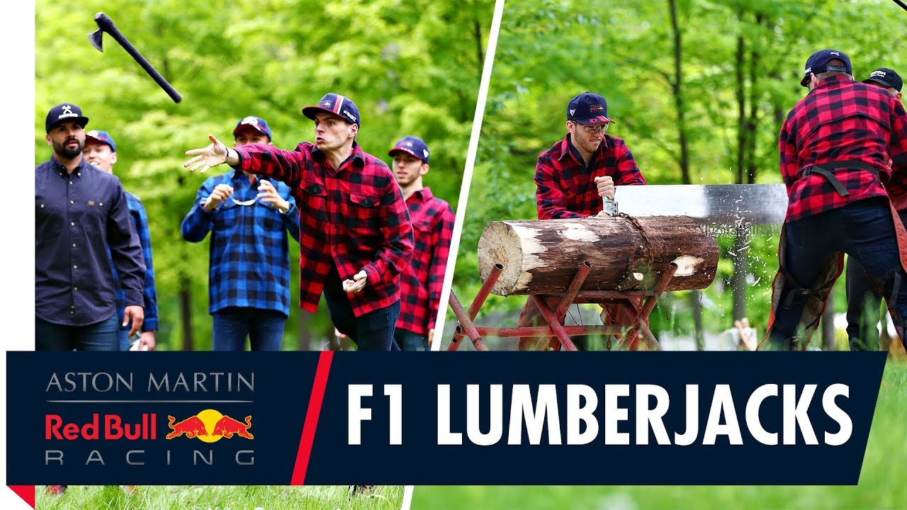 Formula 1 Lumberjacks | Max Pierre Daniil and Alex working the wood in Canada