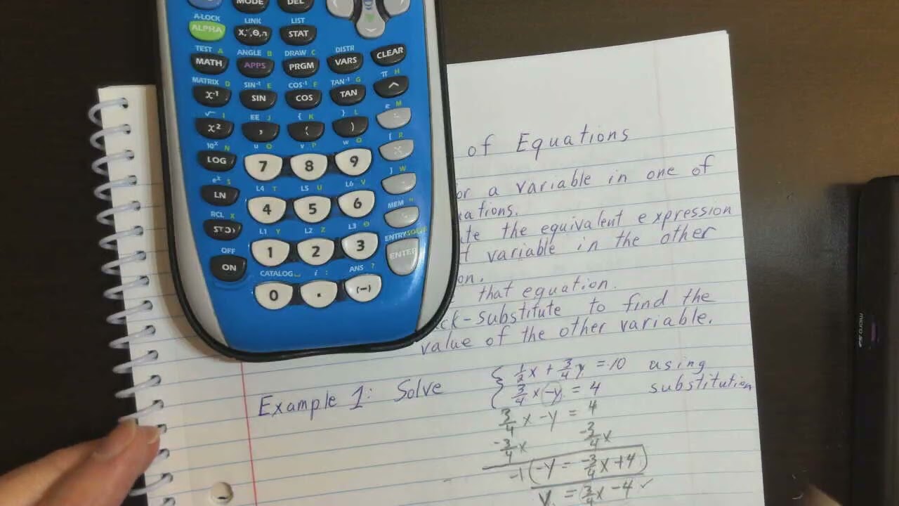 Solving Systems by Substitution (PC)