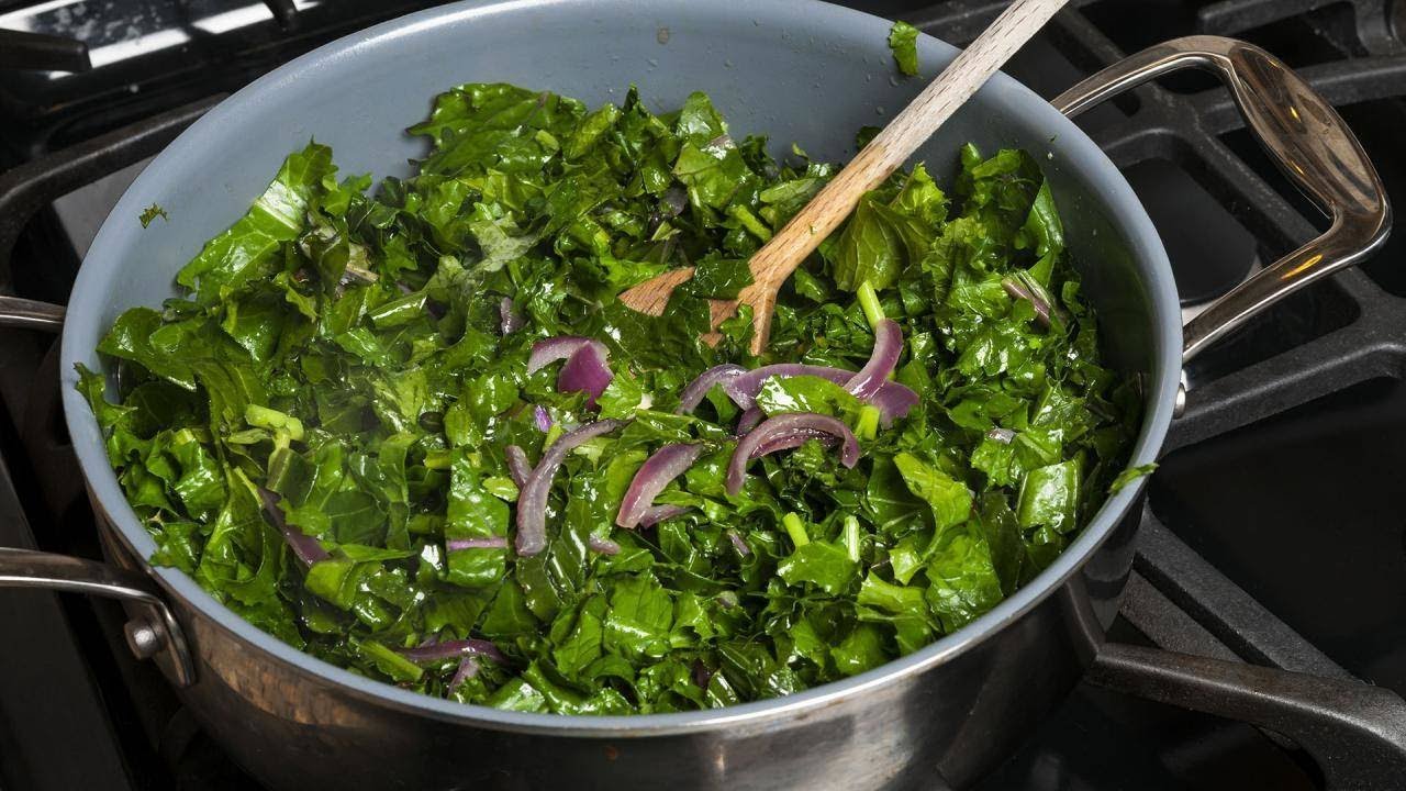 How to Make Warm Winter Greens Salad by Rachael