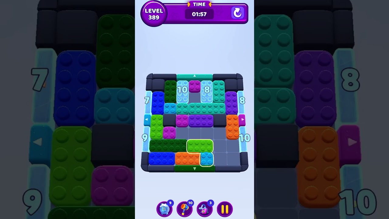 Color Block Jam Level 389 Solution Walkthrough #colorblockjam #gaming #colorblockjamgame #games
