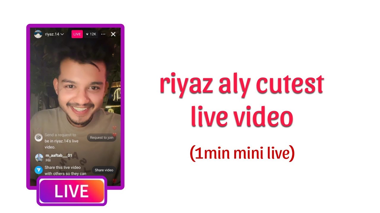 TODAY RIYAZ ALY LIVE❤️ &lrm;@Riyaz_Aly #riifam |RIYAZIYN25|