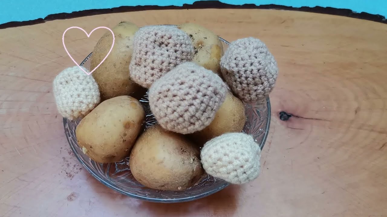 Kinderküche - Kartoffel gehäkelt - Anleitung mit Video #crochet #new #handarbeit #haekelanleitung
