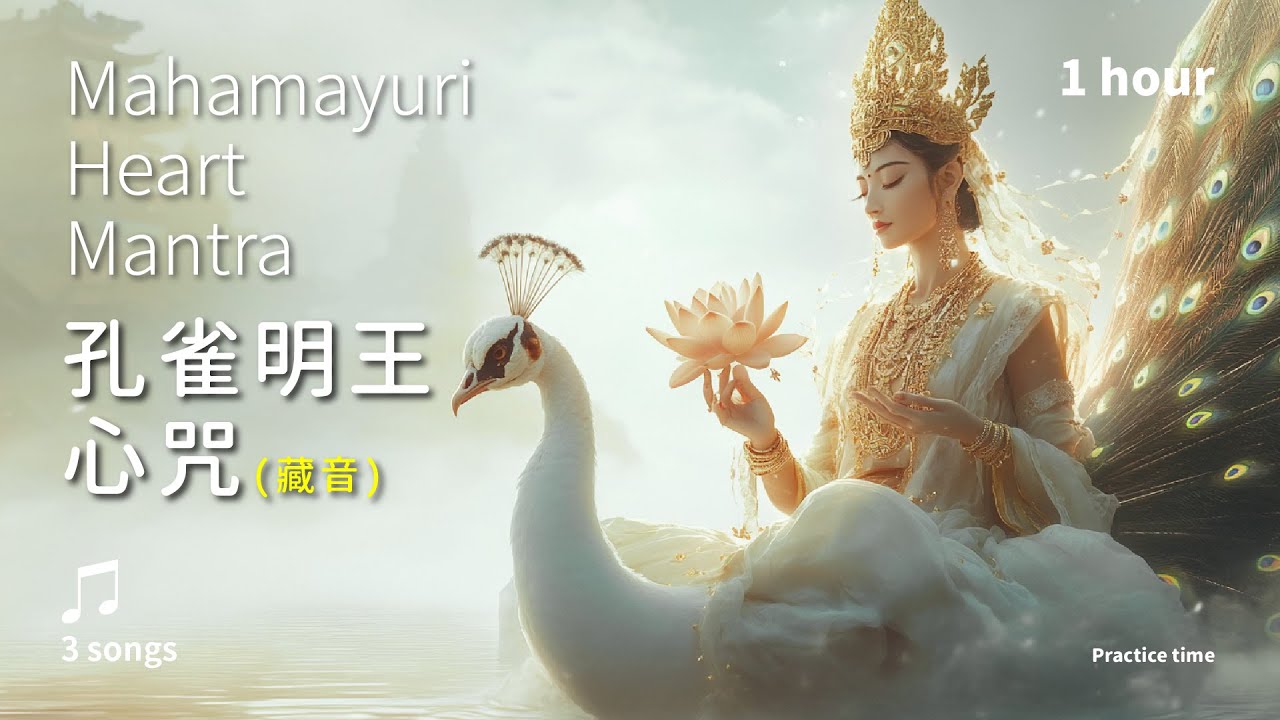 淨除五毒，安穩身心的慈悲之願《孔雀明王心咒》(藏音)3首_緩和版 | Mahamayuri Heart Mantra
