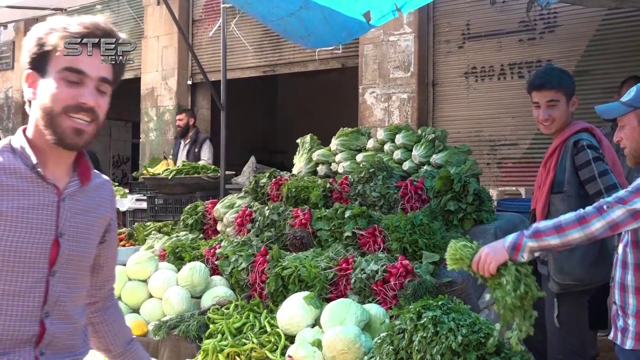 شاهد أجواء اسواق مدينة ادلب في شهر رمضان المبارك