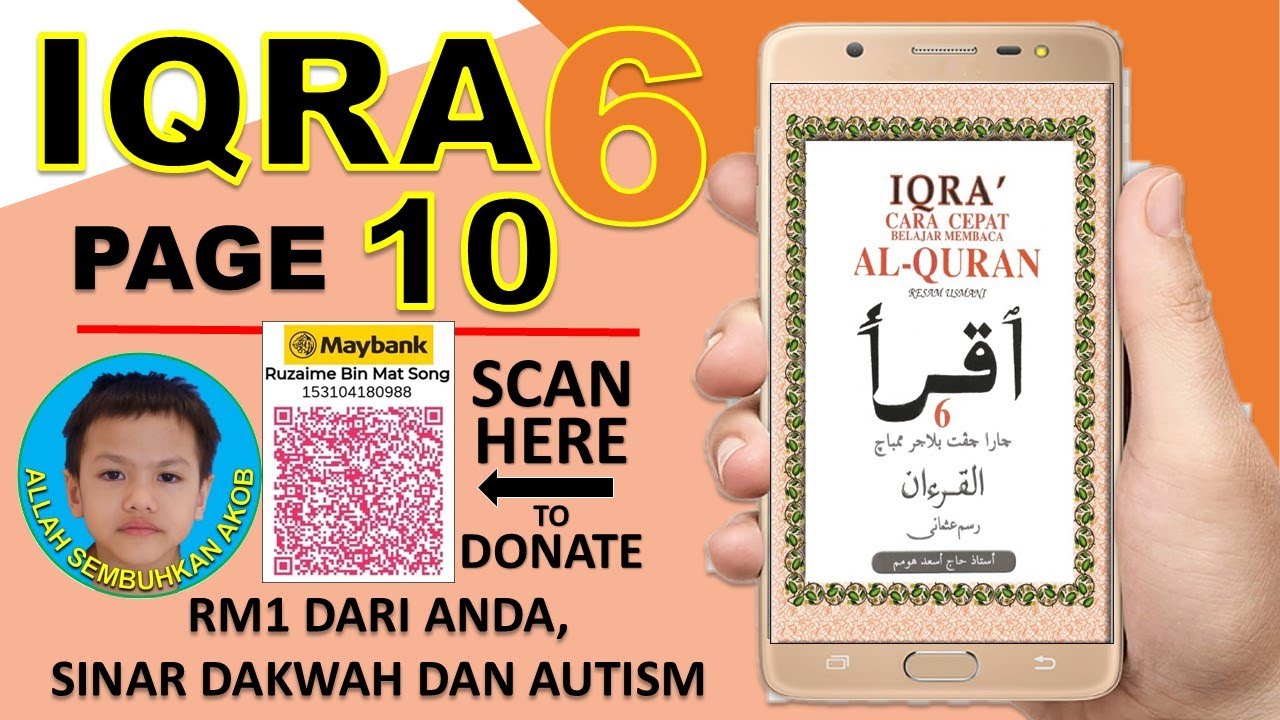 Viral! Iqra 6 Muka Surat 10 | Cara Waqaf, Lancar Al-Quran | Quran Fluency
