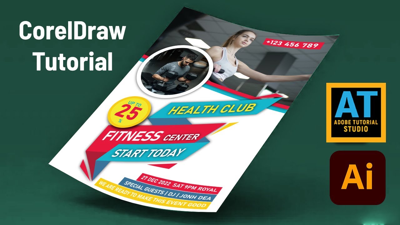 The Illustrator Tutorial How to Design Fitness Flyer in illustrator Guide For Everyone