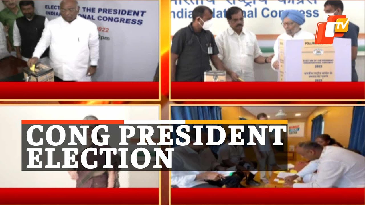 Congress President Election - Party Stalwarts Vote To Choose Chief | OTV News