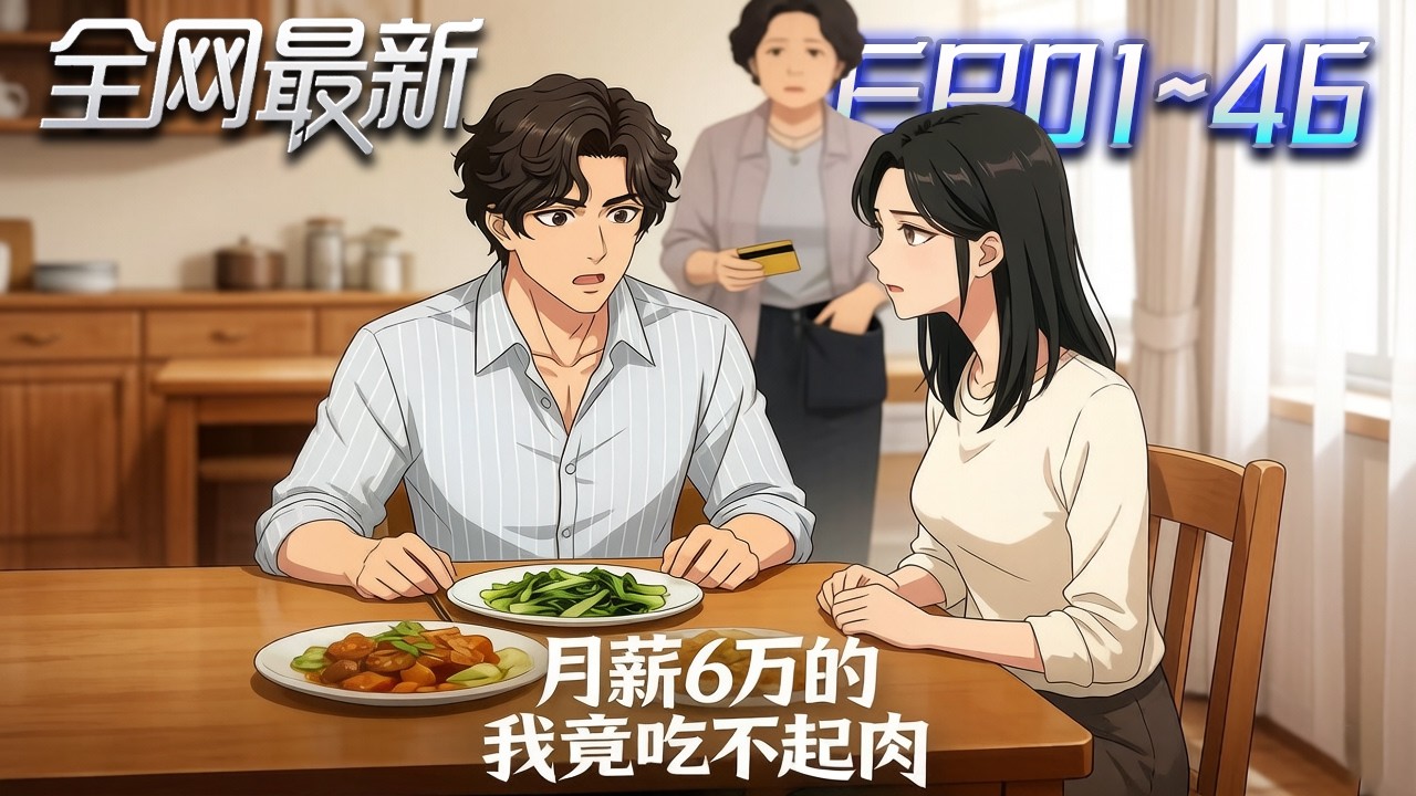 ⚡【首播漫剧】《月薪6万的我竟吃不起肉》💥第1~46集：月薪六萬竟被母親吞！丈夫妻子聯手反擊，收回財產爽翻天！ #修仙 #ai漫剧 #動畫 #繫統 #末世 #小欣说文