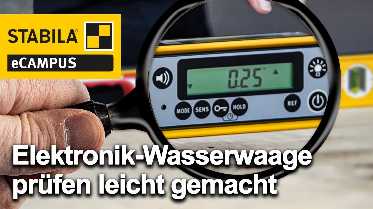 So &uuml;berpr&uuml;fst du die Genauigkeit deiner elektronischen Wasserwaage von STABILA