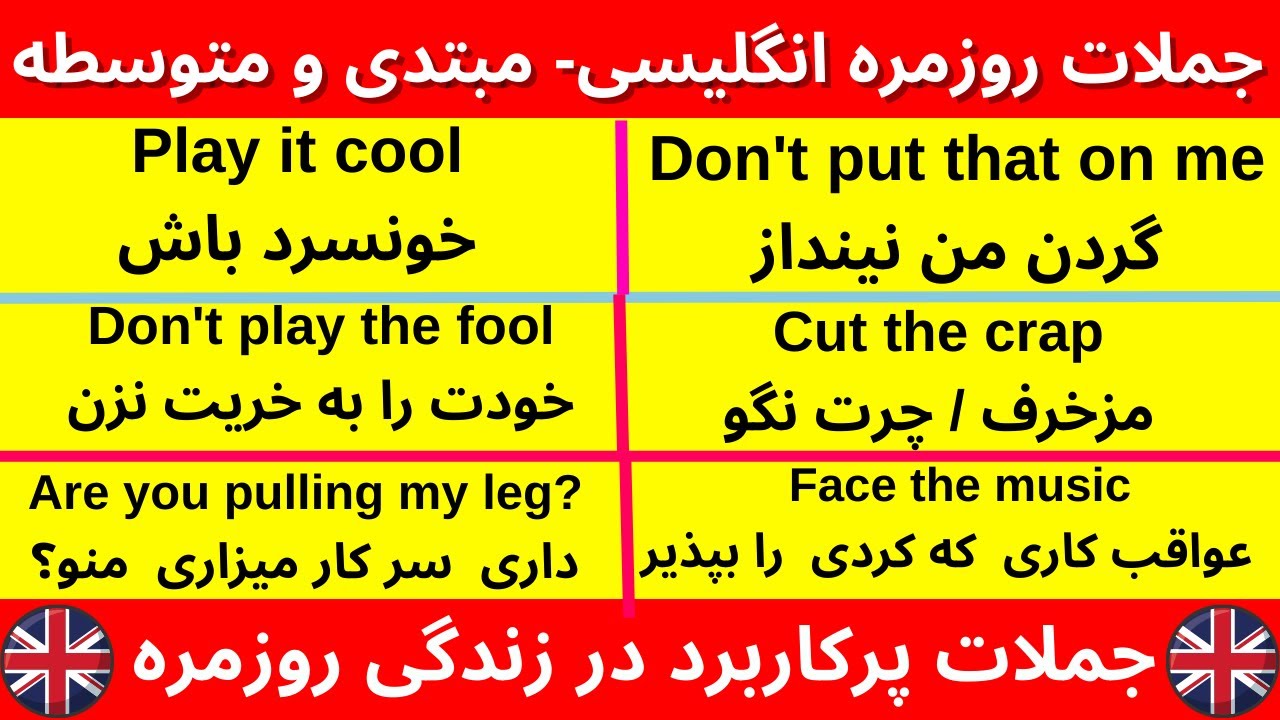 جملات انگلیسی کاربردی و مهم  روزمره - مبتدیان و متوسطه