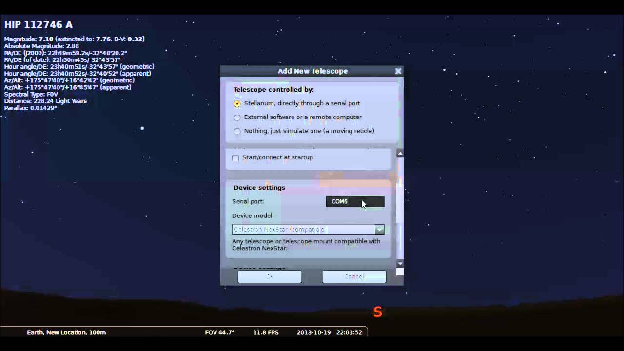 How to Connect a Telescope to Stellarium