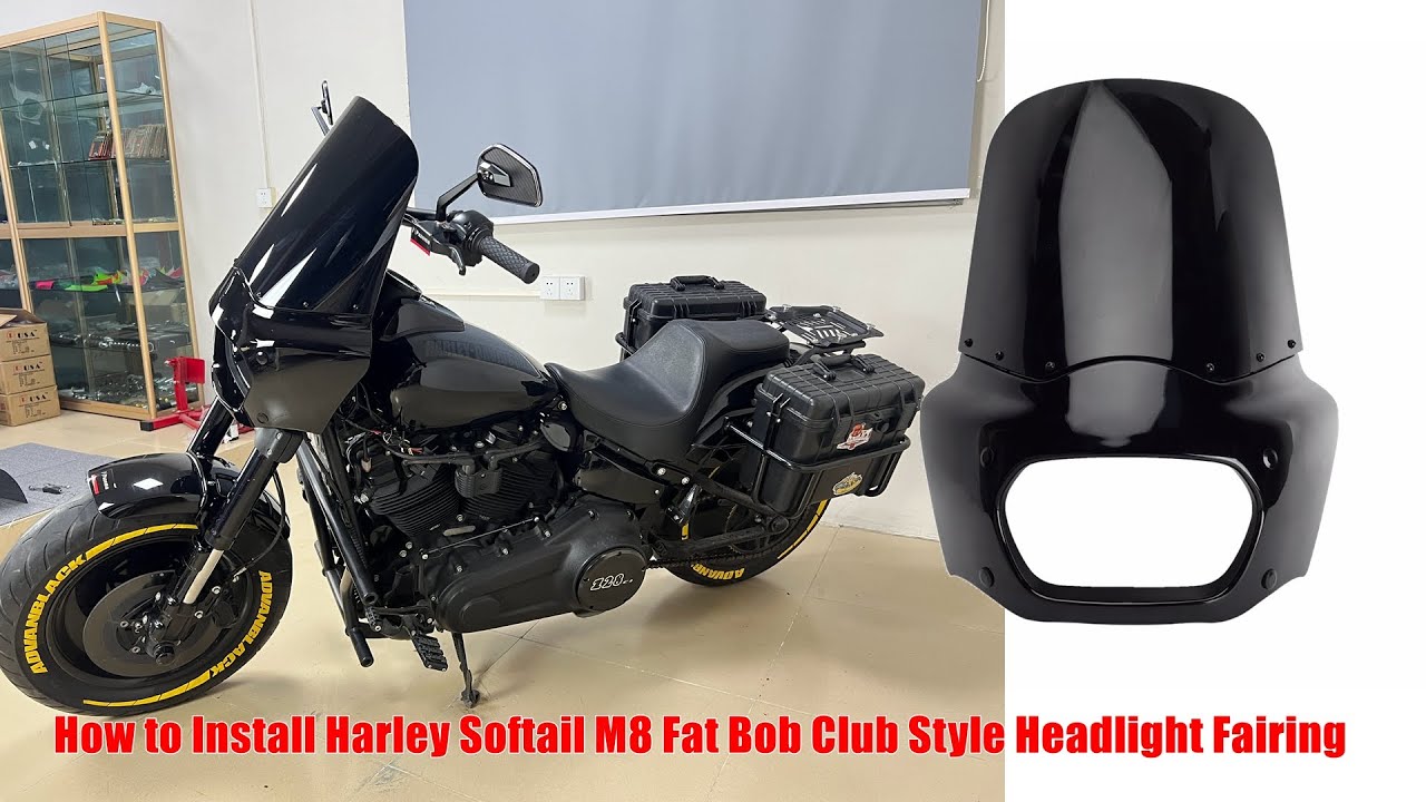 How to Install Harley Softail M8 Fat Bob Club Style Headlight Fairing