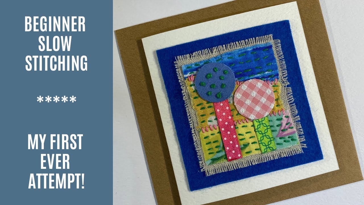 🧵🪡 Slow Stitching For Beginners - My First Ever Attempt! 🪡🧵