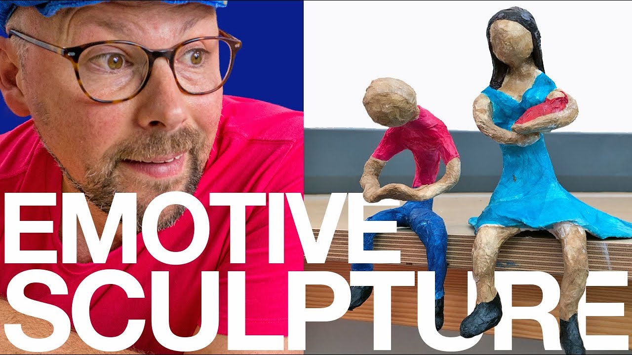 Art Lesson Online: How to make statues of people with wire and mod-roc. Great at home or in school.