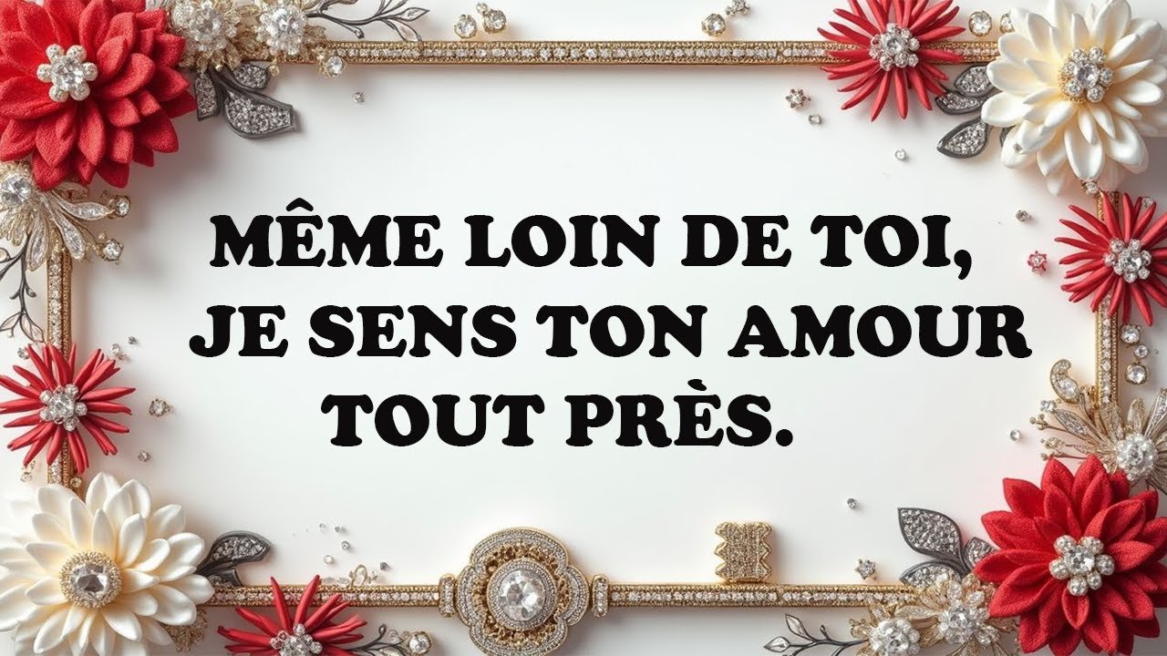 Même loin de toi, je sens ton amour tout près.
