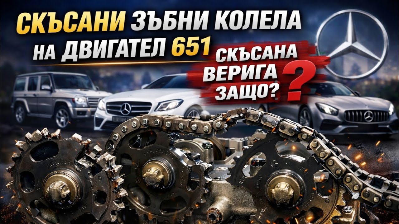 Mercedes 651 Скъсана верига счупени зъбни колела, не прави тази грешка спаси двигателя мотор проблем