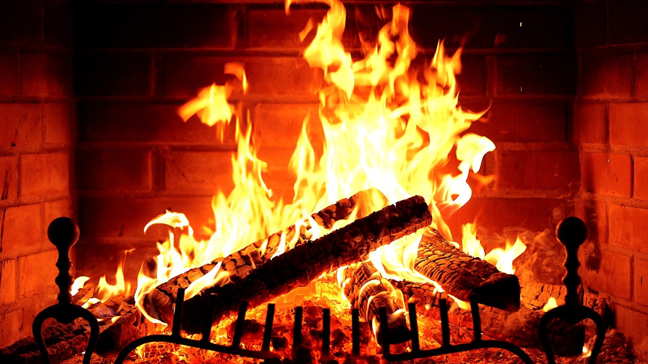🔥 Fireplace 4K UHD! Fireplace with Crackling Fire Sounds. Fireplace Ambience