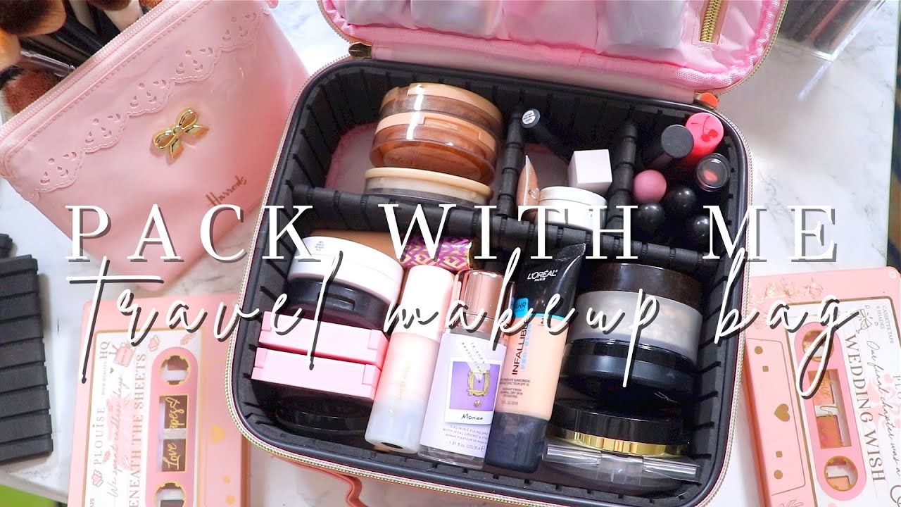 PACK WITH ME ✈️ TRAVEL MAKEUP BAG