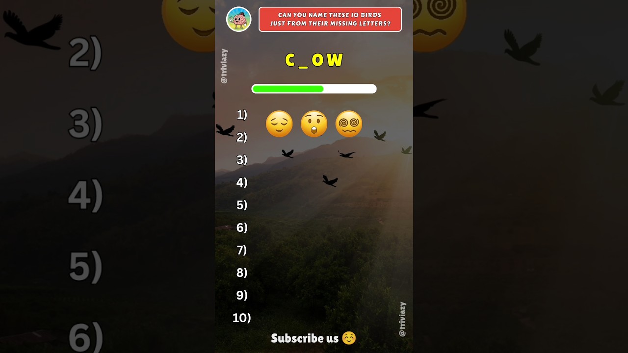 Guess the Bird from Missing Letters 🐦 | Birds Quiz Shorts