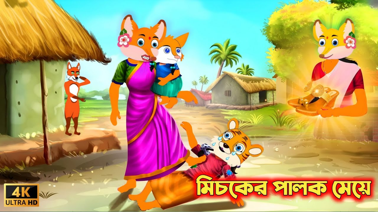 মিচকের পালক মেয়ে  | Bangla Cartoon | Fox Cartoon | Interesting & Comedy stories