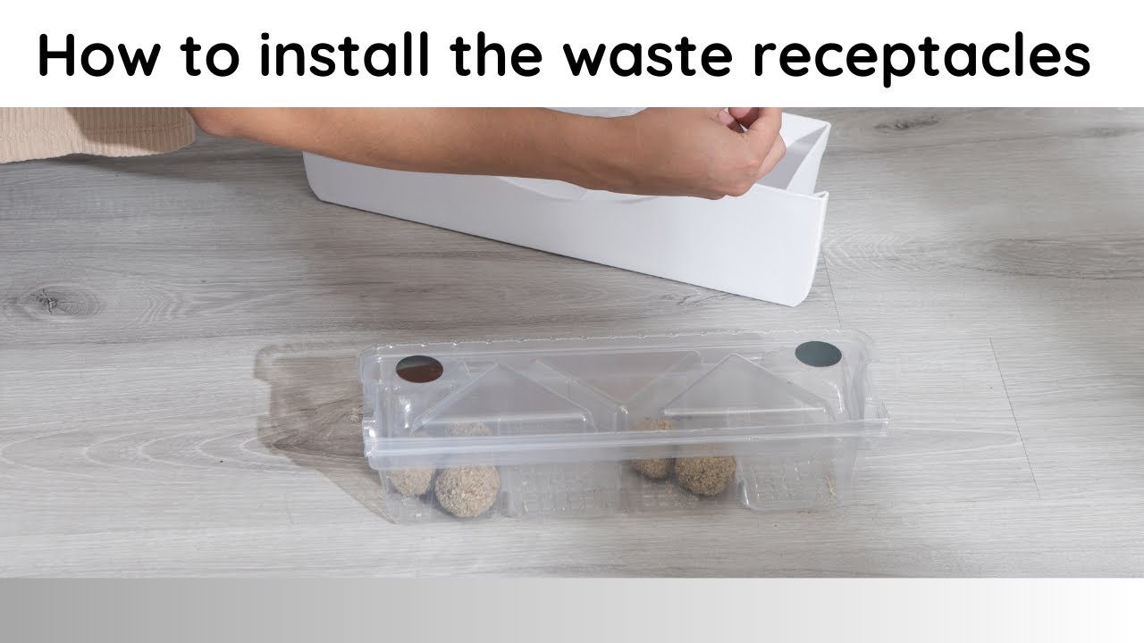 How to install the receptacles? PULLNSCOOP Litter Box