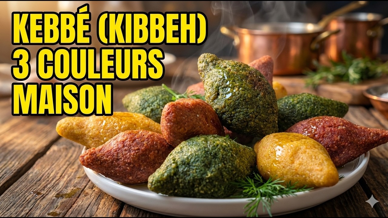 Kebbé (Kibbeh) 3 Couleurs Maison 🥕💜🌿 – Végétarien & Viande Hachée, Bluffant et Délicieux !