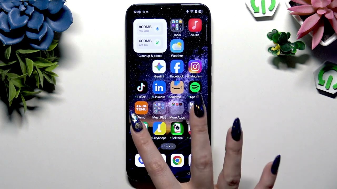OPPO Reno15 FS - Удаление поисковой строки Google с главного экрана