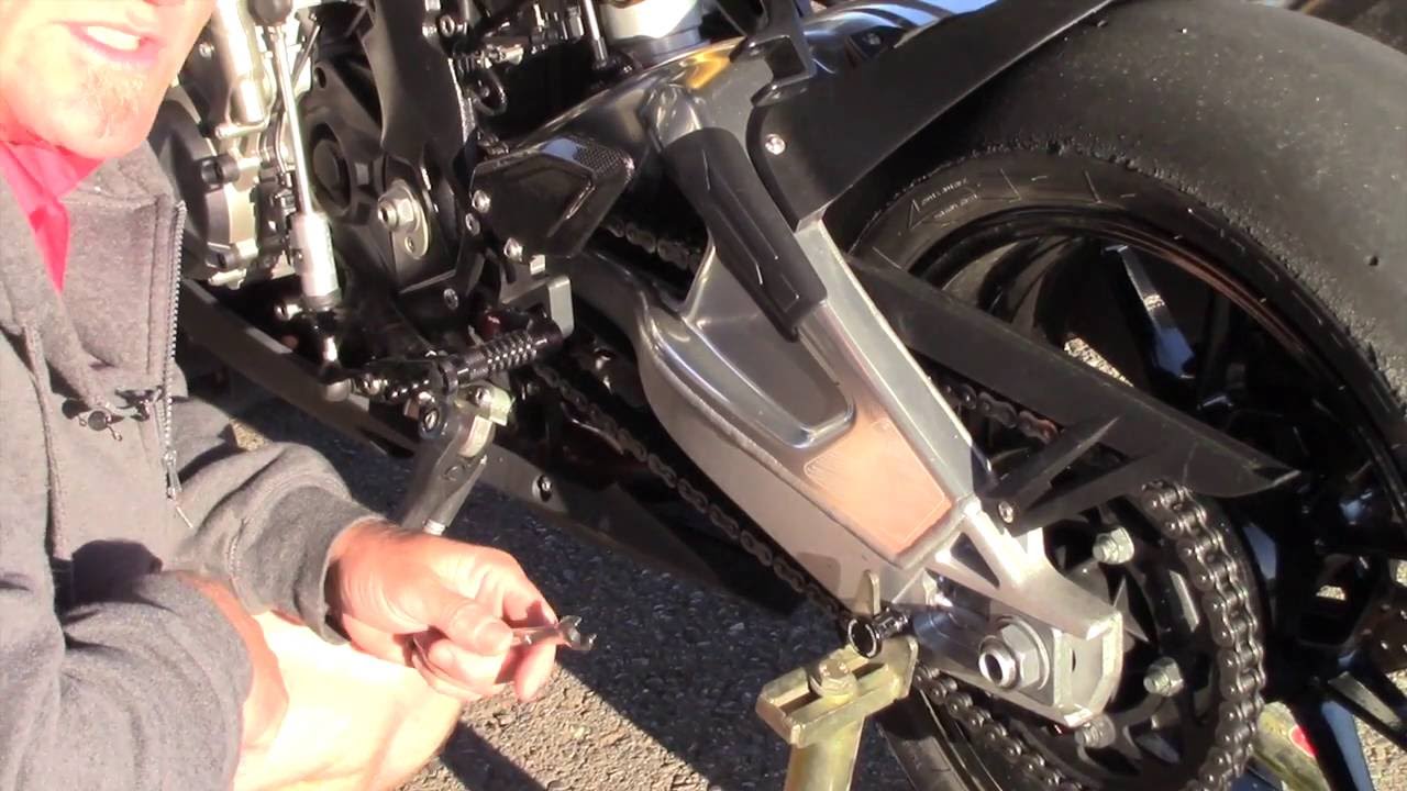 How To: Standard Motorcycle Swingarm Chain Adjustment