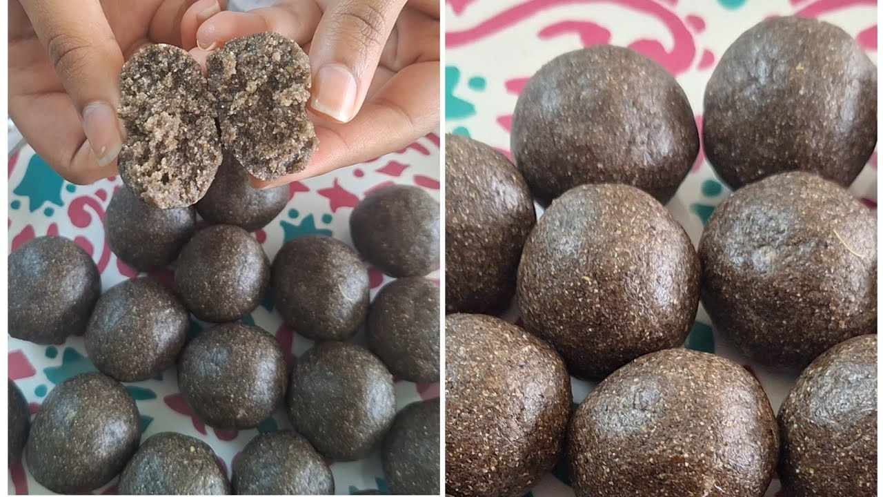 Healthy Black rice laddu ( Kavuni rice)