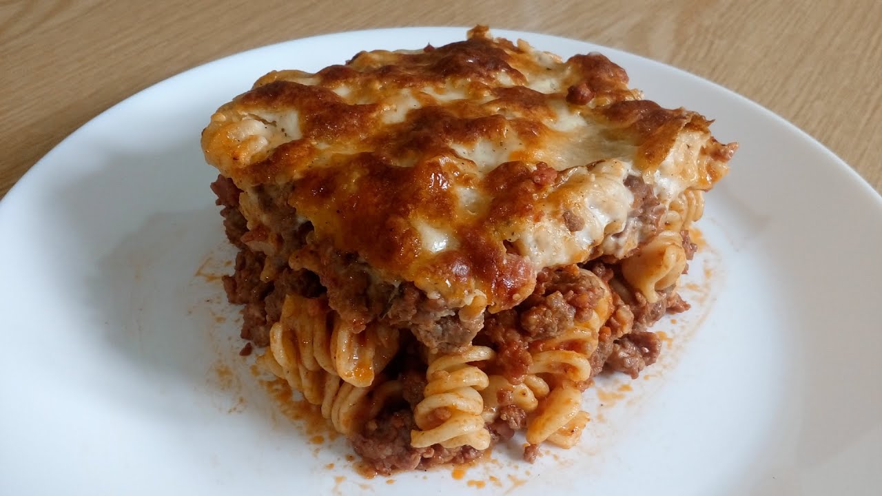 Запеканка с макарони и кайма
