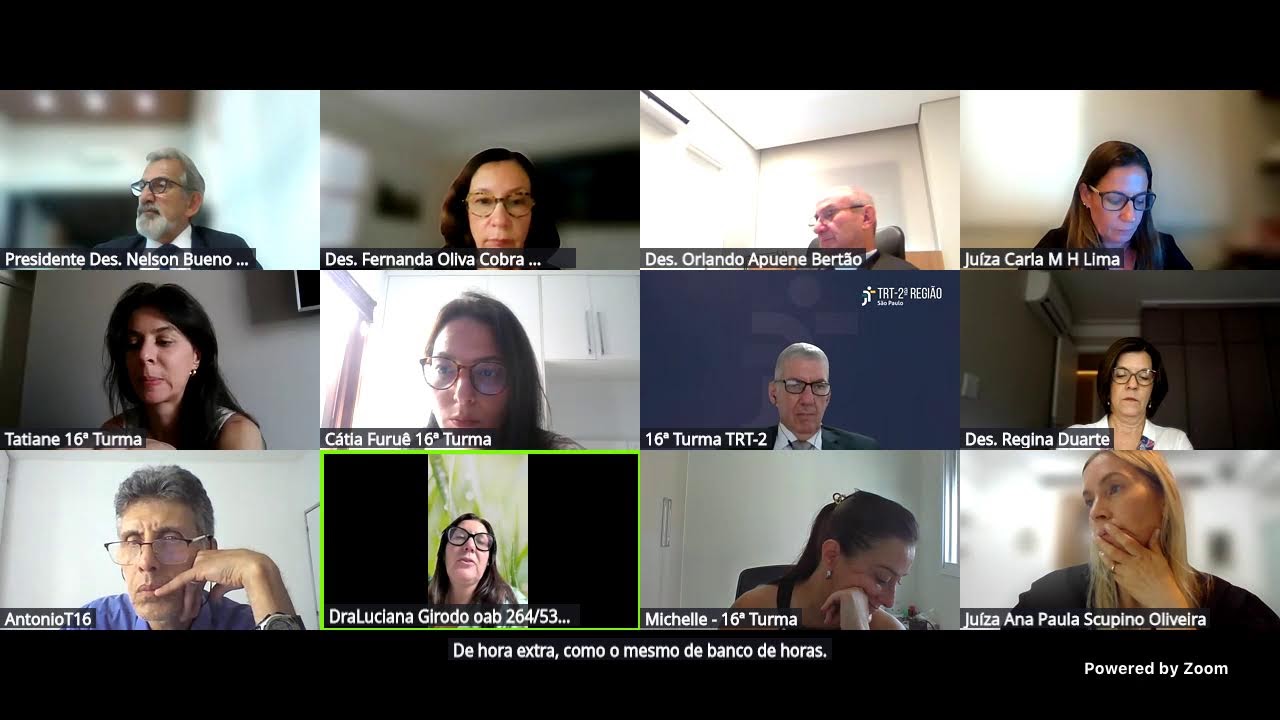 Reunião Zoom de 16ª Turma TRT-2 - Sessão Telepresencial dia 04/02/2026 às 13:00