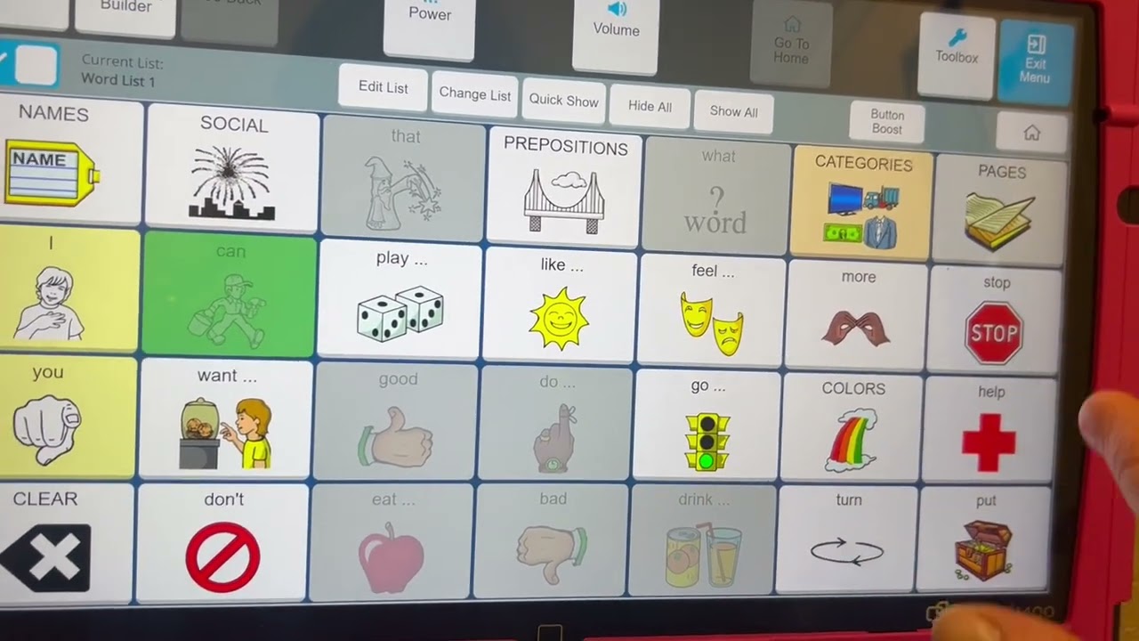 Accent with Unity Guide: Hiding or Unhiding Buttons Using Vocabulary Builder
