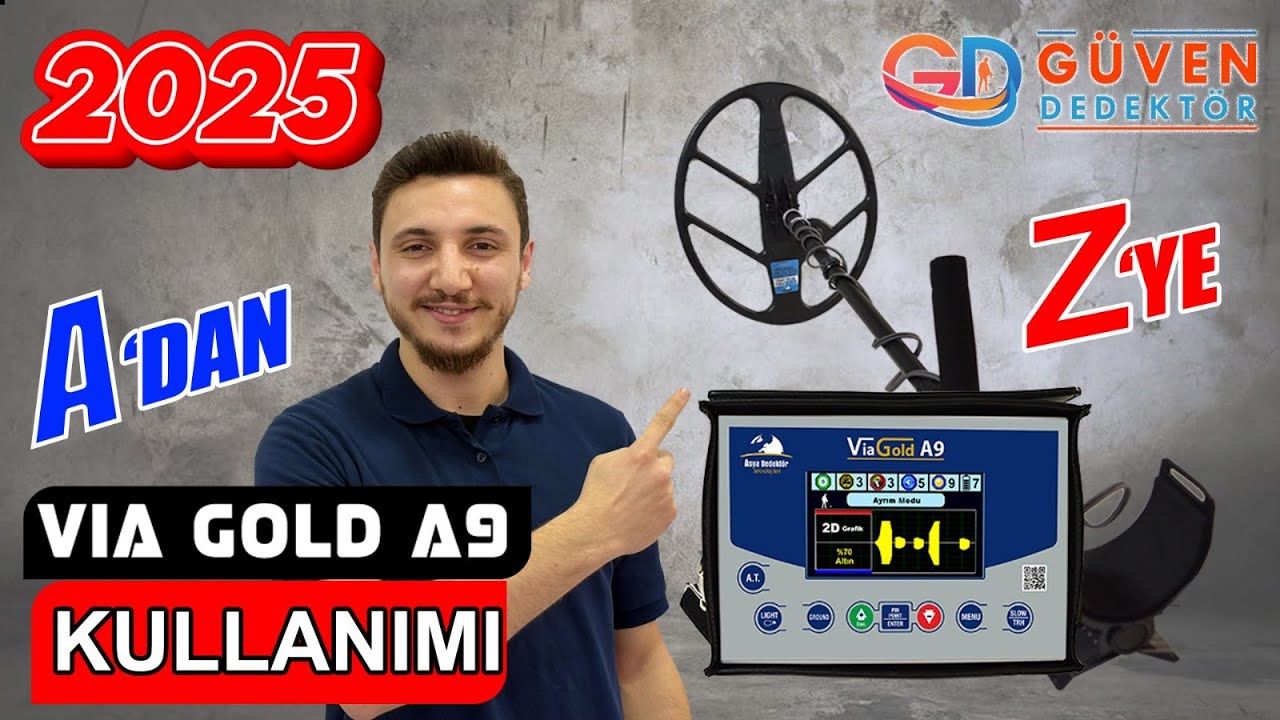 Viagold A9 Dedektör kullanımı ,Via Gold Altın Arama Dedektörü, Altın Ayrımlı Define Dedektörü