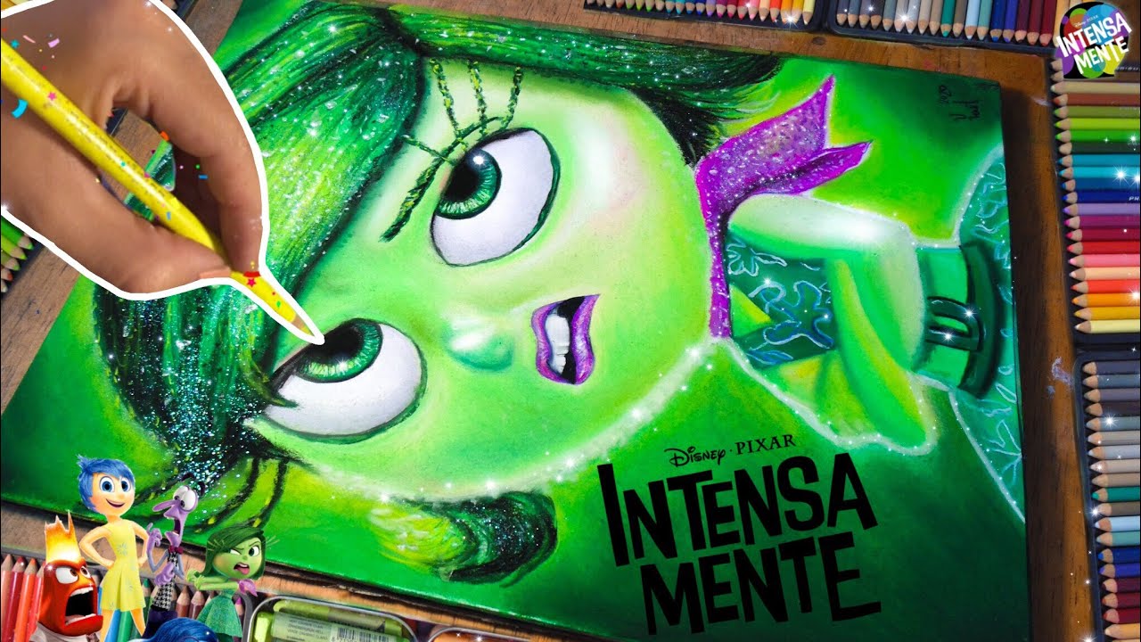 DIBUJO A DESAGRADO INTENSAMENTE POSTER REAL(DISNEYPIXAR)HOW TO DRAWDISGUST INSIDE OUT