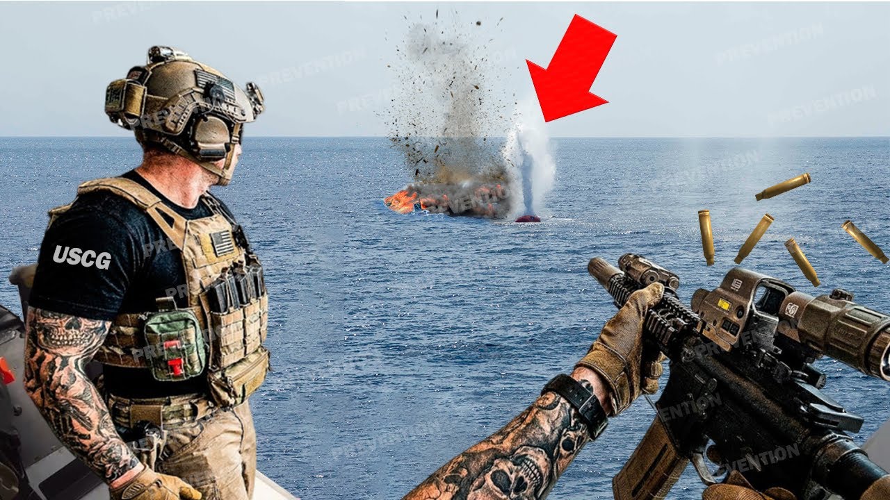 Scary Moment! USCG Acts Firmly to Seize Venezuelan Drug Boat in the Caribbean Sea