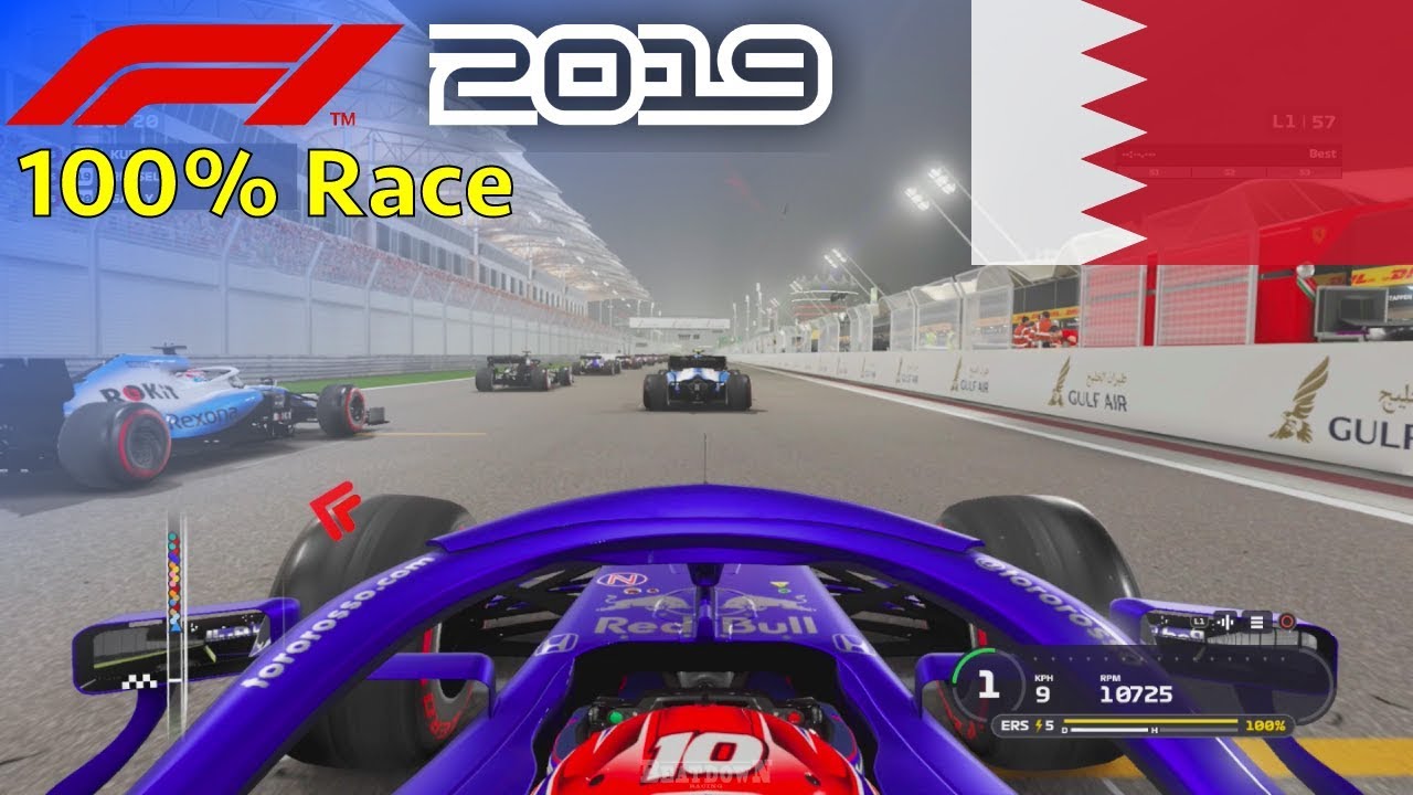 F1 2019 - 100% Race at Bahrain International Circuit in Gasly's Toro Rosso