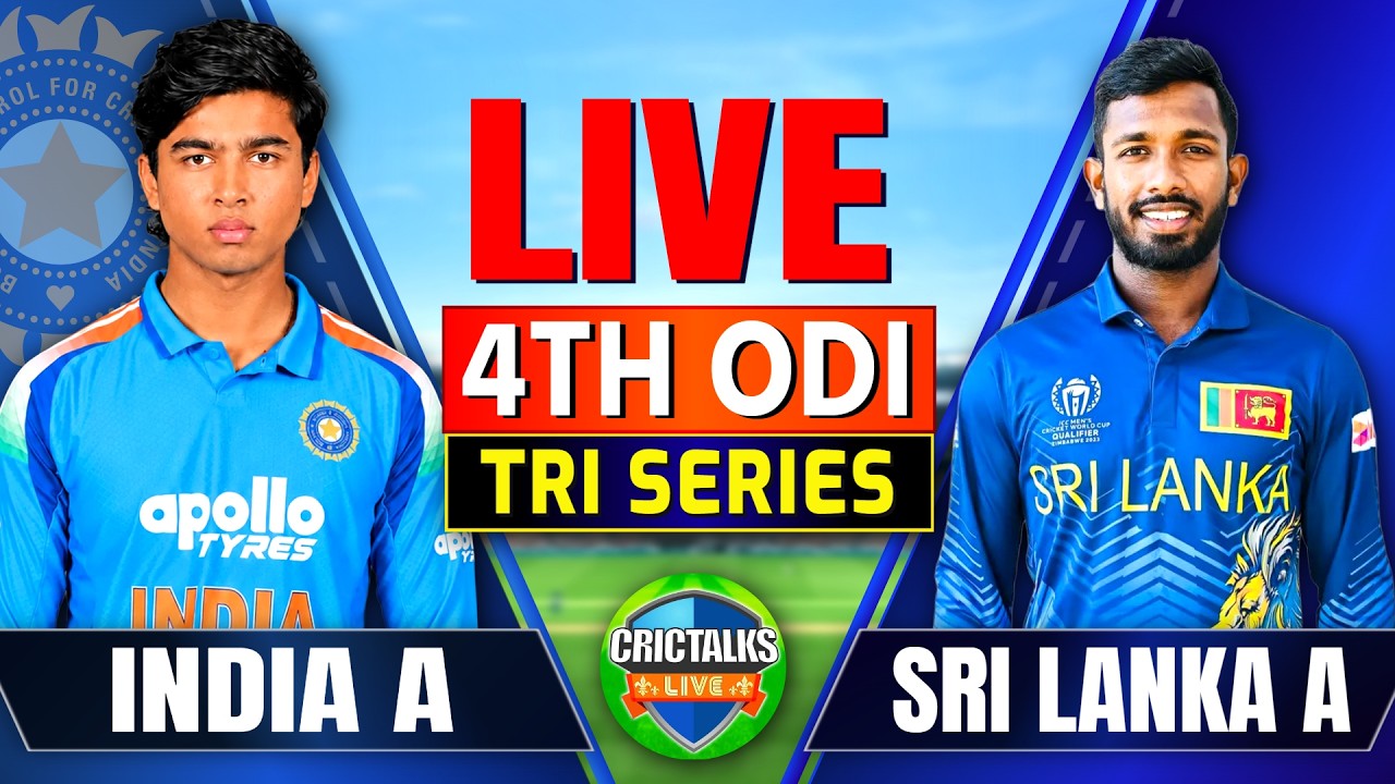 🔴 Live: India A vs Sri Lanka A, 4th ODI | Tri Series 2026 | Match Today Commentary & Score | Cricket