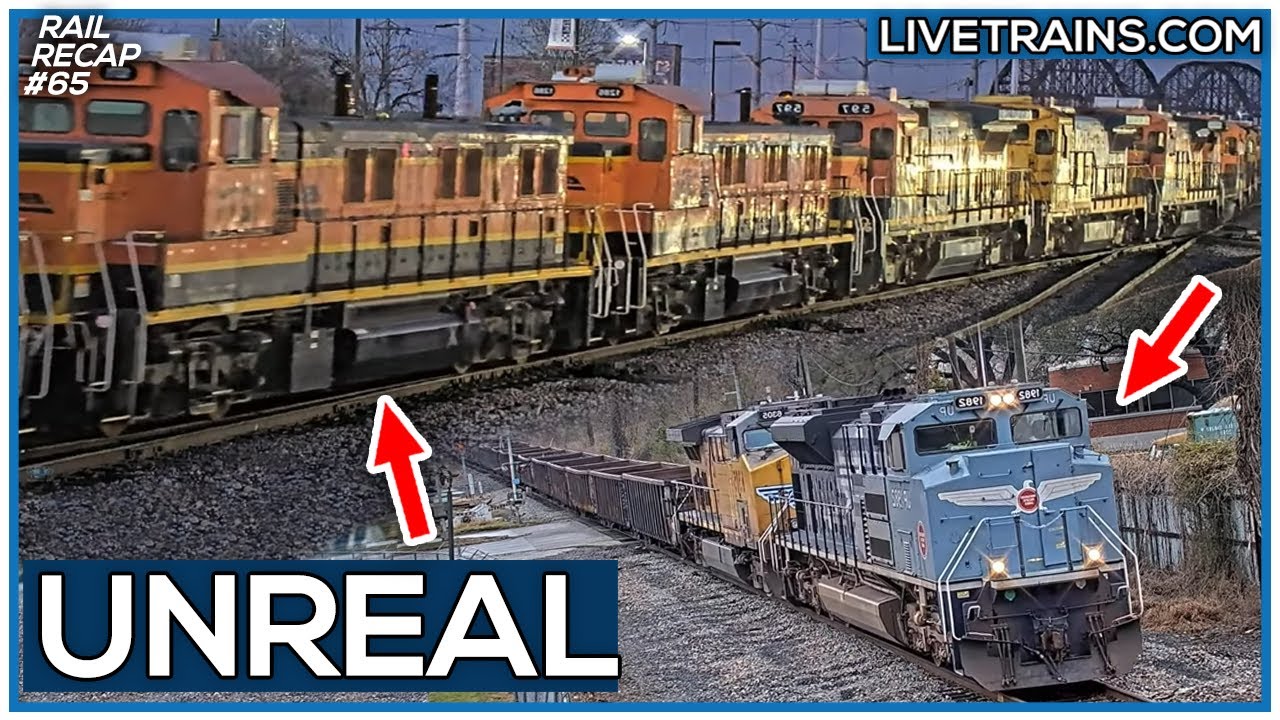 UNREAL! TRAIN IN EMERGENCY (TWICE), FUNERAL Train, HERITAGE Unit, SD90s | LIVE Trains RAILRECAP #65