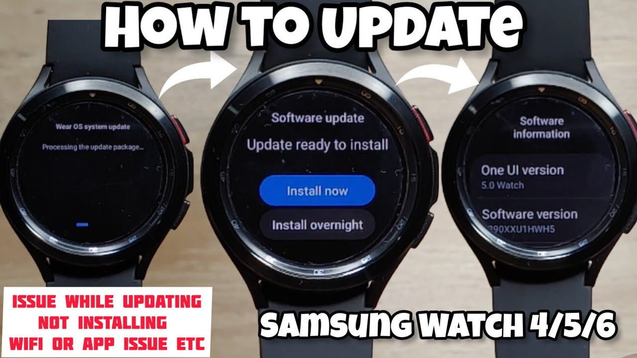 How to Update your Samsung watch 4/4 classic to oneui 5.0 | 2 easy steps | oneui 5.0 update #new