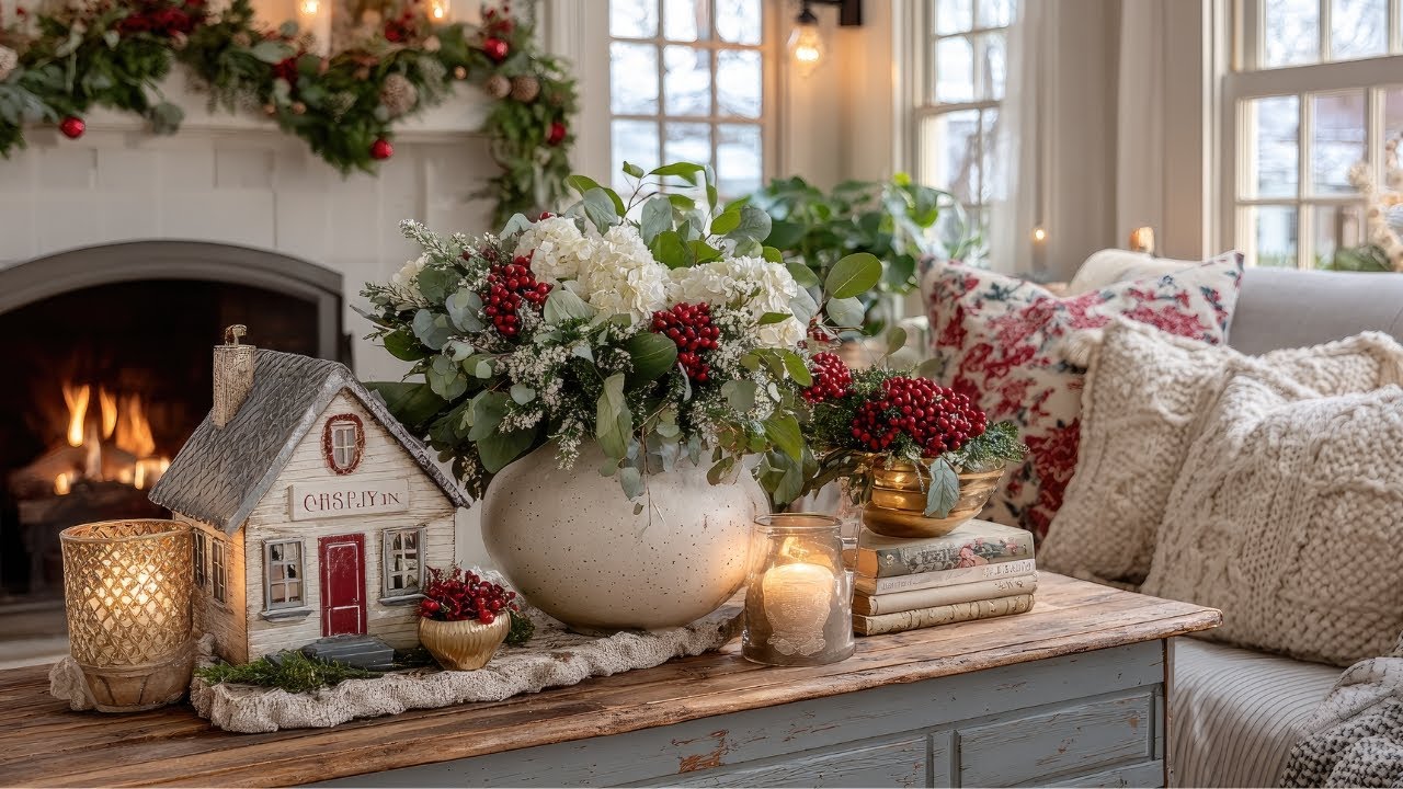 Small Home? No Problem! 🎄 | Red & Gold DIY Decor for Big Holiday Style