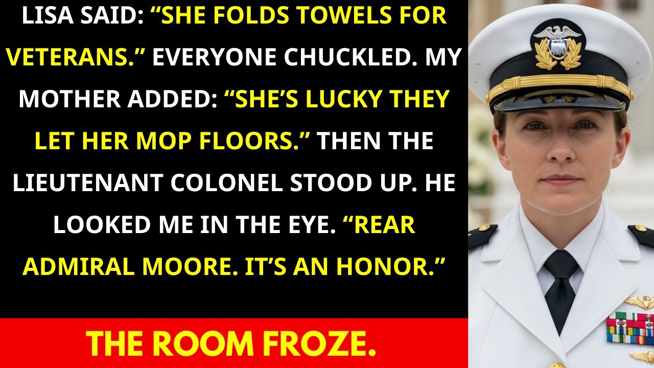 They Laughed When I Brought Napkins — Then Her Commanding Officer Saluted Me ‘Admiral Moore…’