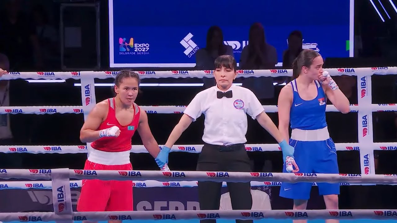 QF W54kg SHEKERBEKOVA ZHAINA (KAZ) vs CIRKOVIC SARA (SRB) | IBA WWCHs Niš 2025