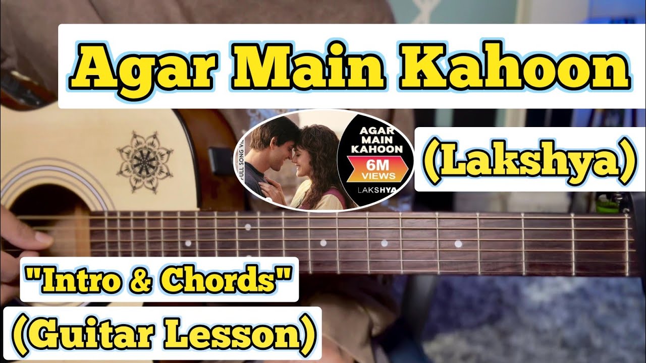 Agar Main Kahoon - Lakshya | Guitar Lesson | Intro & Chords |(Udit Narayan)