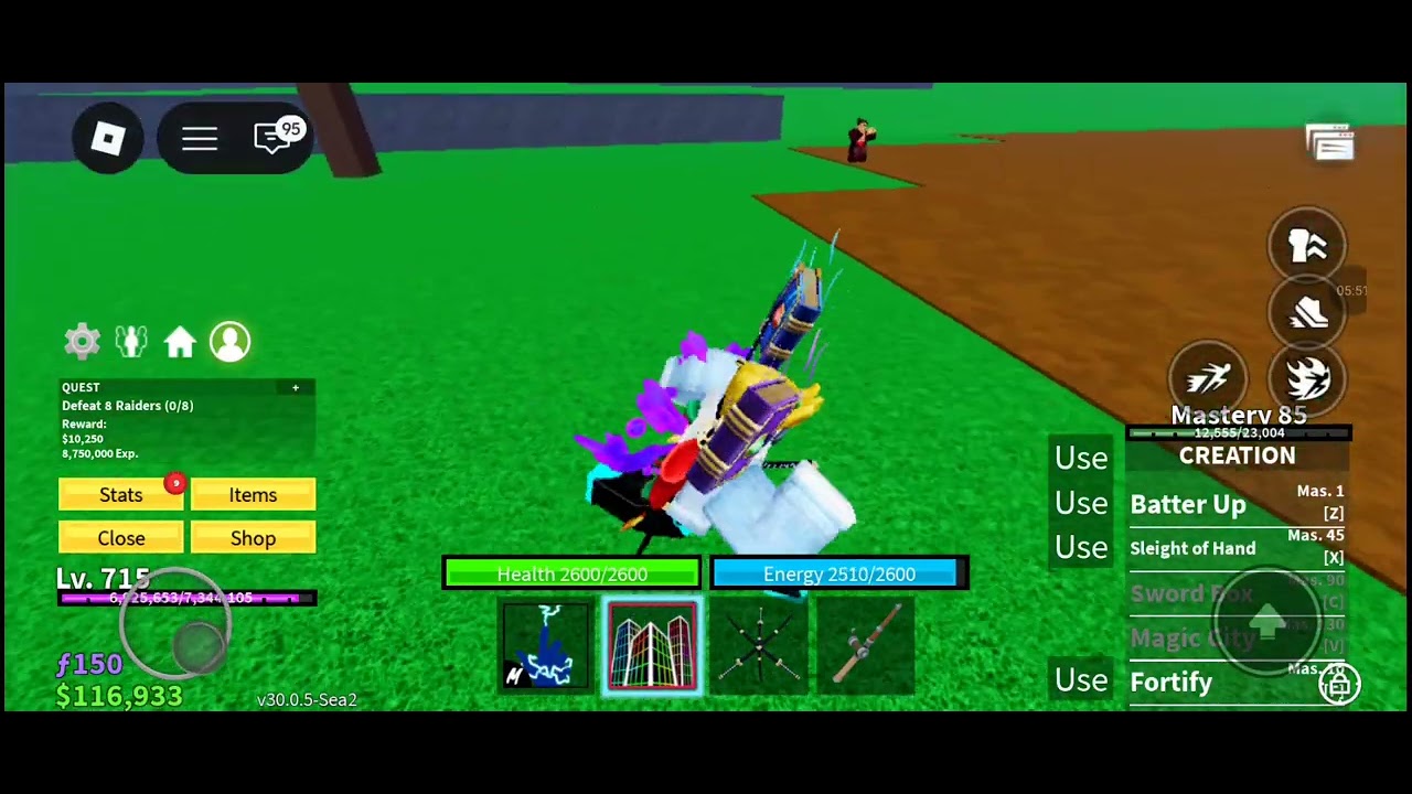 I tried creation fruit and it's too op.