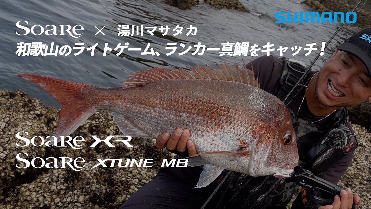 【ソアレ　21AW新製品】SOAREｘ湯川マサタカ　和歌山のライトゲーム、ランカー真鯛をキャッチ！